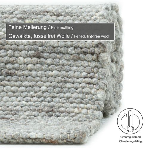 Tapis Réversible En Laine Alpen 190x250 Cm - Beige