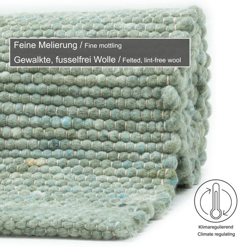 Tapis Réversible En Laine Alpen 120x180 Cm - Vert