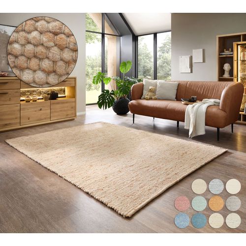 Tapis Réversible En Laine Alpen 90x160 Cm - Beige Foncé