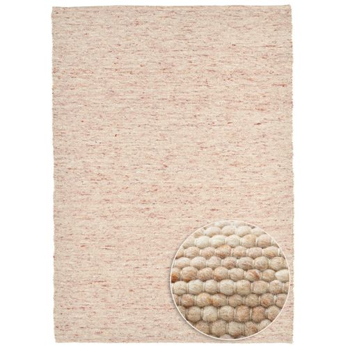 Tapis Réversible En Laine Alpen 190x250 Cm - Beige Foncé