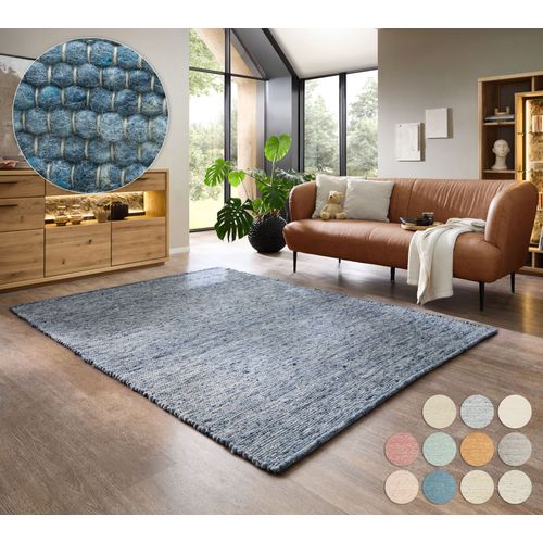 Tapis Réversible En Laine Alpen 40x60 Cm - Bleu