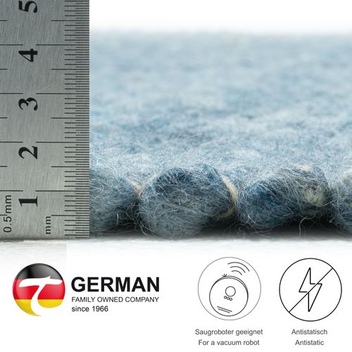 Tapis Réversible En Laine Alpen 190x290 Cm - Bleu