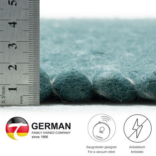 Tapis Réversible En Laine Alpen 190x290 Cm - Bleu Pétrole