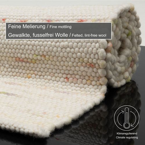 Tapis Réversible En Laine Alpen 90x160 Cm - Multicolore