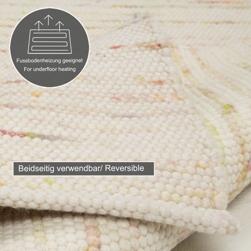 Tapis Réversible En Laine Alpen 120x180 Cm - Multicolore