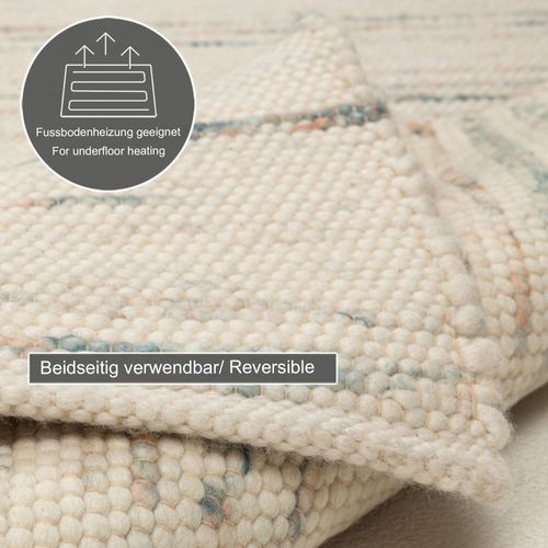 Tapis Réversible En Laine Alpen 40x60 Cm - Multicolore