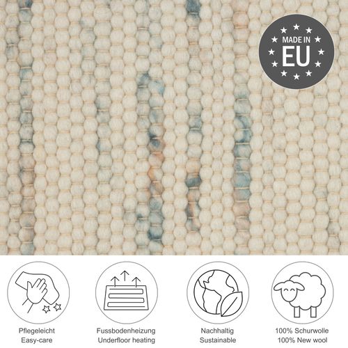 Tapis Réversible En Laine Alpen 190x290 Cm - Multicolore