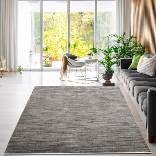 Tapis Uni Corduletta 240x290 Cm - Gris Foncé