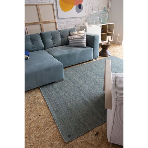 Tapis Fait Main Au Design Uni Forest 130x190 Cm - Turquoise