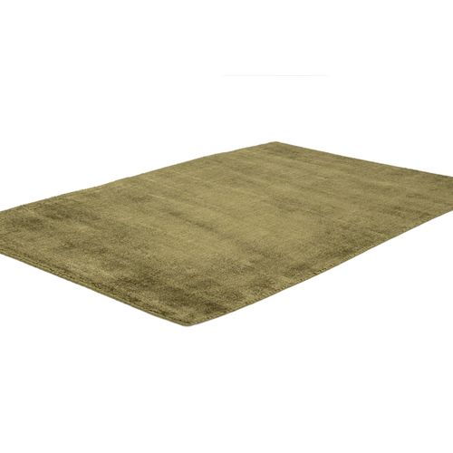 Tapis En Viscose Tissé Main Aspect Vieilli - Shine 85x155 Cm - Vert Sapin