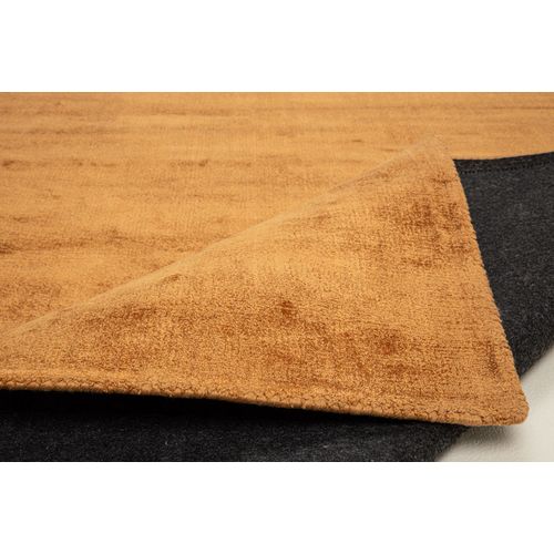 Tapis En Viscose Tissé Main Aspect Vieilli - Shine 85x155 Cm - Ocre