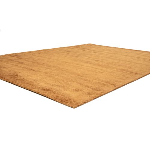 Tapis En Viscose Tissé Main Aspect Vieilli - Shine 190x290 Cm - Ocre