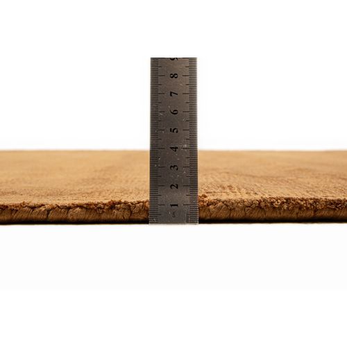 Tapis En Viscose Tissé Main Aspect Vieilli - Shine 190x290 Cm - Ocre