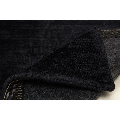 Tapis En Viscose Tissé Main Aspect Vieilli - Shine 160x230 Cm - Noir