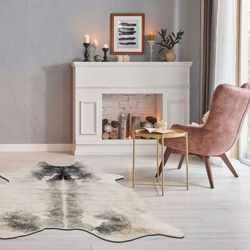 Tapis En Fourrure Synthétique Emilia 170x220 Cm - Blanc