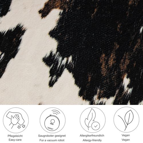 Tapis En Fourrure Synthétique Emilia 70x90 Cm - Noir