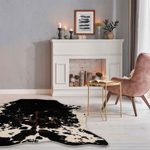 Tapis En Fourrure Synthétique Emilia 170x220 Cm - Noir