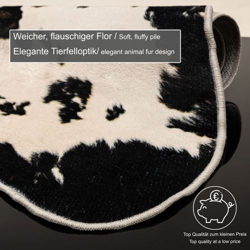 Tapis En Fourrure Synthétique Emilia 190x250 Cm - Noir