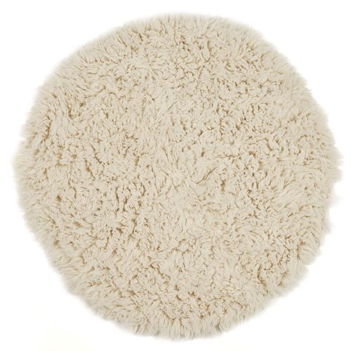 Tapis Flokati Grec Original Flokos 2450 Diam 120 Cm - Crème