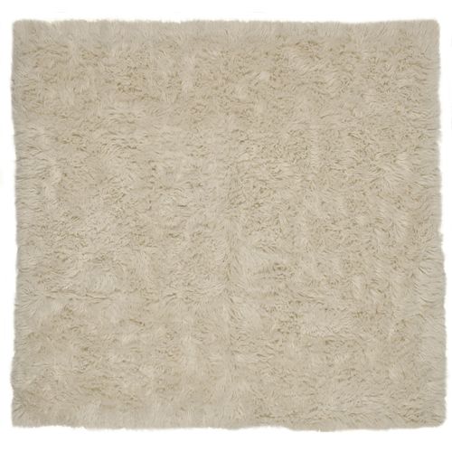 Tapis Flokati Grec Original Flokos XXL 120x120 Cm - Crème