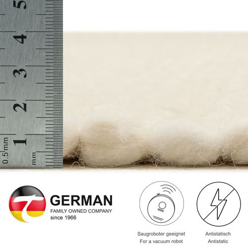 Tapis En Laine Réversible Alm-glück 250x350 Cm - Beige