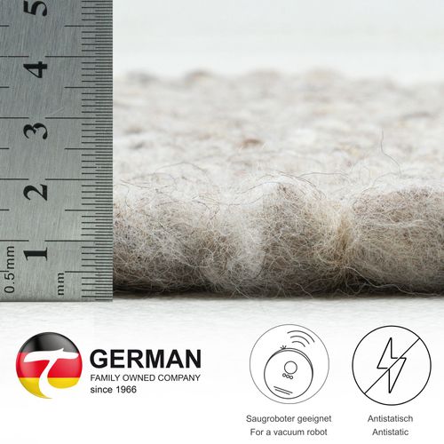 Tapis En Laine Réversible Alm-glück 290x390 Cm - Sable