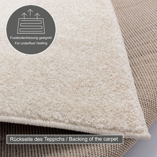 Tapis Simple Au Design Uni Paola 133x190 Cm - Crème