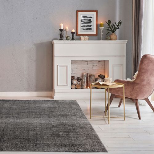 Tapis Simple Au Design Uni Paola 57x90 Cm - Anthracite