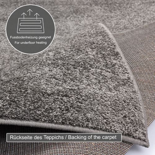 Tapis Simple Au Design Uni Paola 240x340 Cm - Anthracite