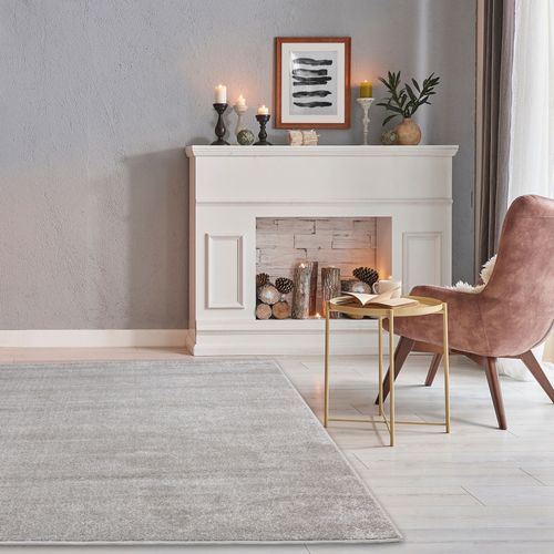 Tapis Simple Au Design Uni Paola 133x190 Cm - Gris