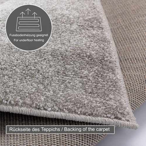 Tapis Simple Au Design Uni Paola 133x190 Cm - Gris