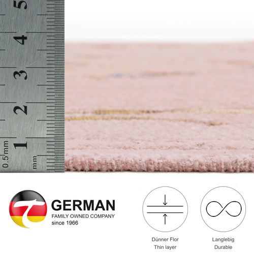 Tapis Floral Tissé Plat Flomi 200x290 Cm - Rose