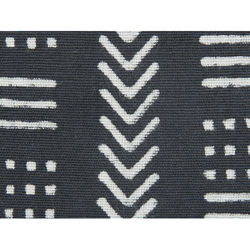 Lot De 2 Coussins Impression En Bloc Coton Noir Benzoin 45 X 45 Cm