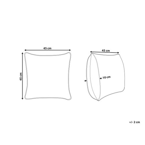 Coussin Impression En Bloc Coton Rouge Deglupta 45 X 45 Cm