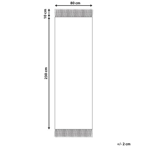 Tapis Bozkir Beige 80 X 230 Cm Coton