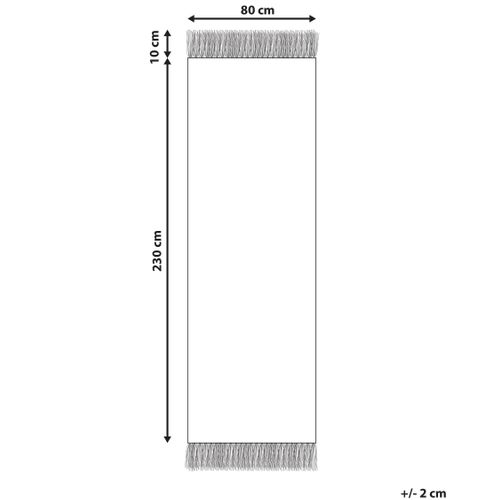 Tapis Bozkir Beige 80 X 230 Cm Coton