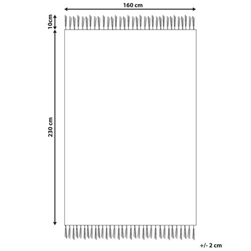 Tapis En Coton Beige Et Noir 160 X 230 Cm Zeyne