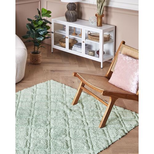 Tapis En Coton Vert 140 X 200 Cm Hatay