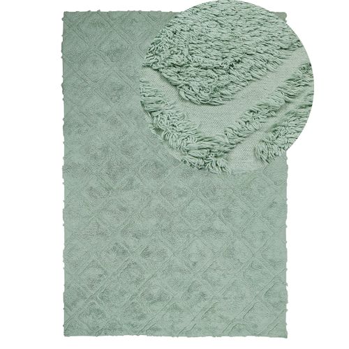 Tapis En Coton Vert 140 X 200 Cm Hatay