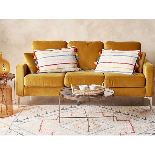 Coussin Coton Beige Clair Agave 40 X 60 Cm