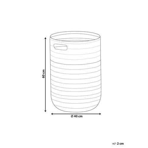 Panier En Coton Beige Et Blanc D 52 Cm Ardesen