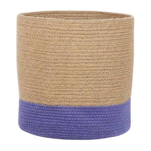 Lot De 2 Paniers En Jute Beige Et Violet Bulanik
