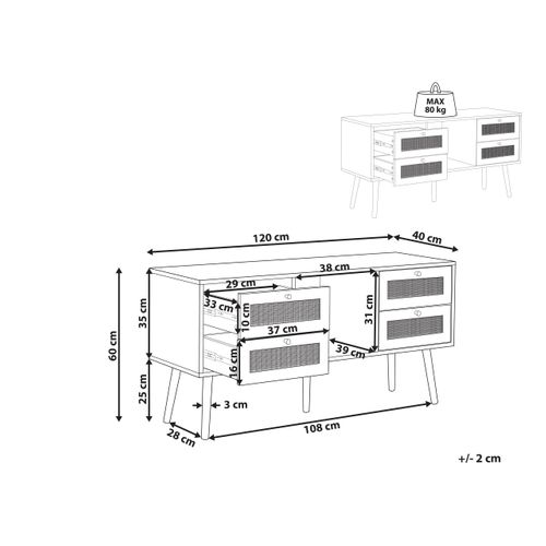 Meuble TV Bois Clair Perote