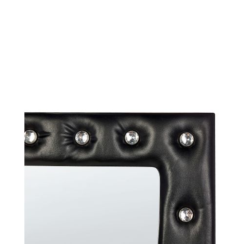 Miroir Sur Pied En Cuir Pu Noir 50 X 150 Cm Ansouis