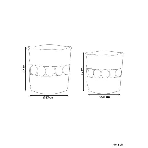 Lot De 2 Paniers En Jute Naturel Alang