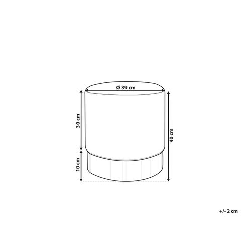 Pouf En Velours Vert Foncé Et Doré D 39 Cm Sophia
