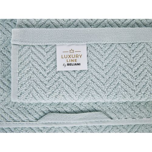 Lot De 9 Serviettes De Bain En Coton Vert Menthe Mitiaro