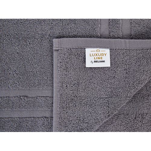 Lot De 9 Serviettes De Bain En Coton Gris Atiu