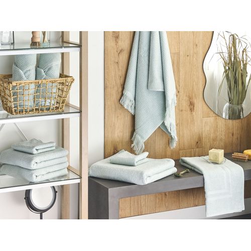 Lot De 9 Serviettes De Bain En Coton Vert Menthe Atiu