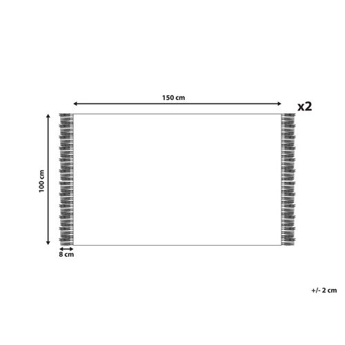 Lot De 2 Serviettes De Bain En Coton Bleu Marine Atiu